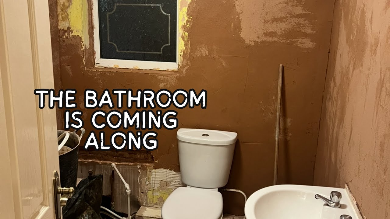 The bathroom is coming along vlog