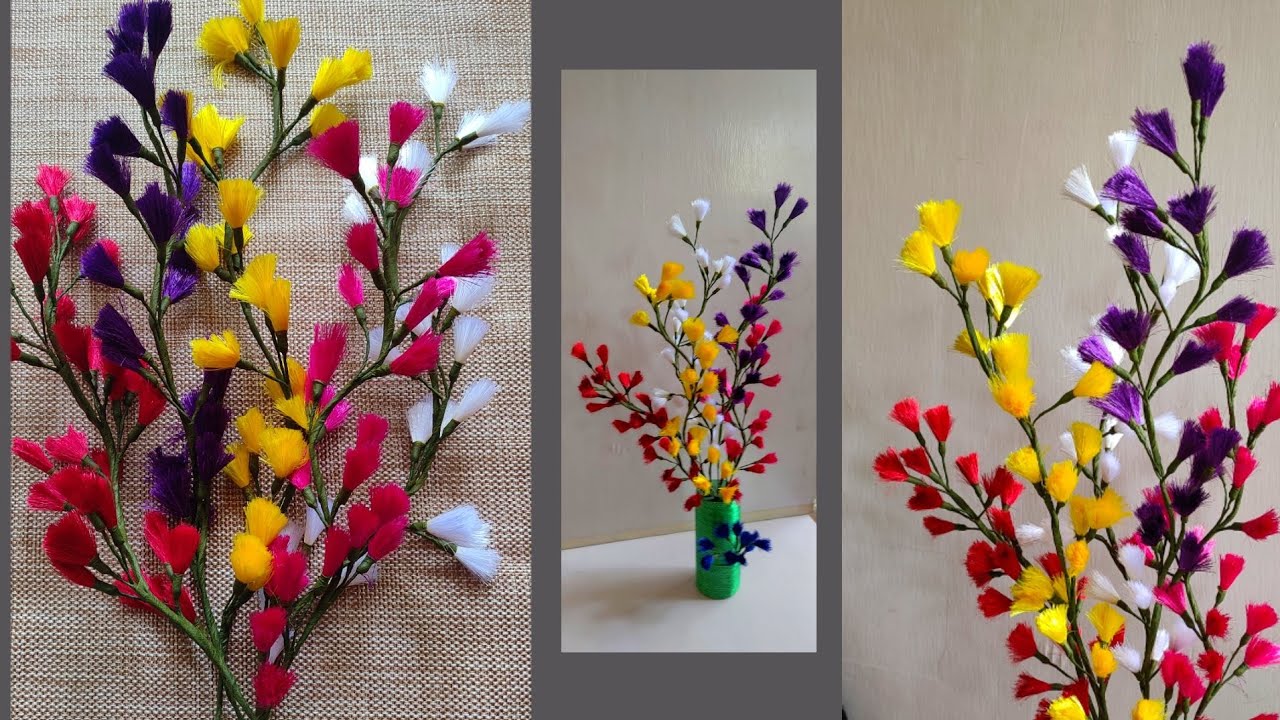 satin ribbon flowers with vase making tutorials | satin ribbon