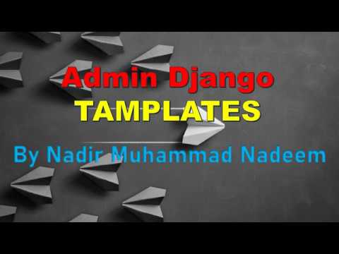 Admin Default Templates Django  with Complete Example