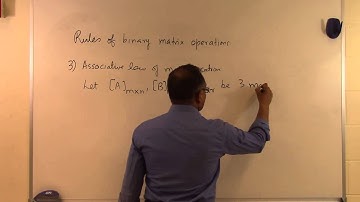 Chapter 04.03: Lesson: Rules of Binary Matrix Operations: Part 3 of 4