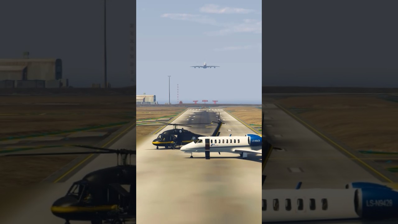 Expert Pilot Skill Quickly Take Action On Wrong Parking Helicopter During Airbus Landing -Disaster