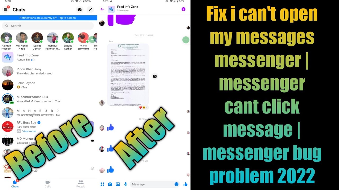 Fix I Can t Open My Messages Messenger Messenger Cant Click Message
