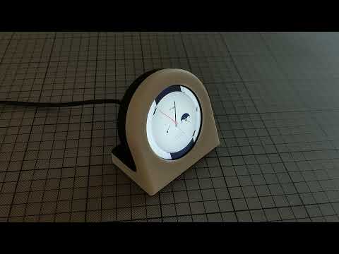 Watch face demo: 3d printed case (M1) for HyperPixel 2.1 Round Touch (Pi Zero) by printminion