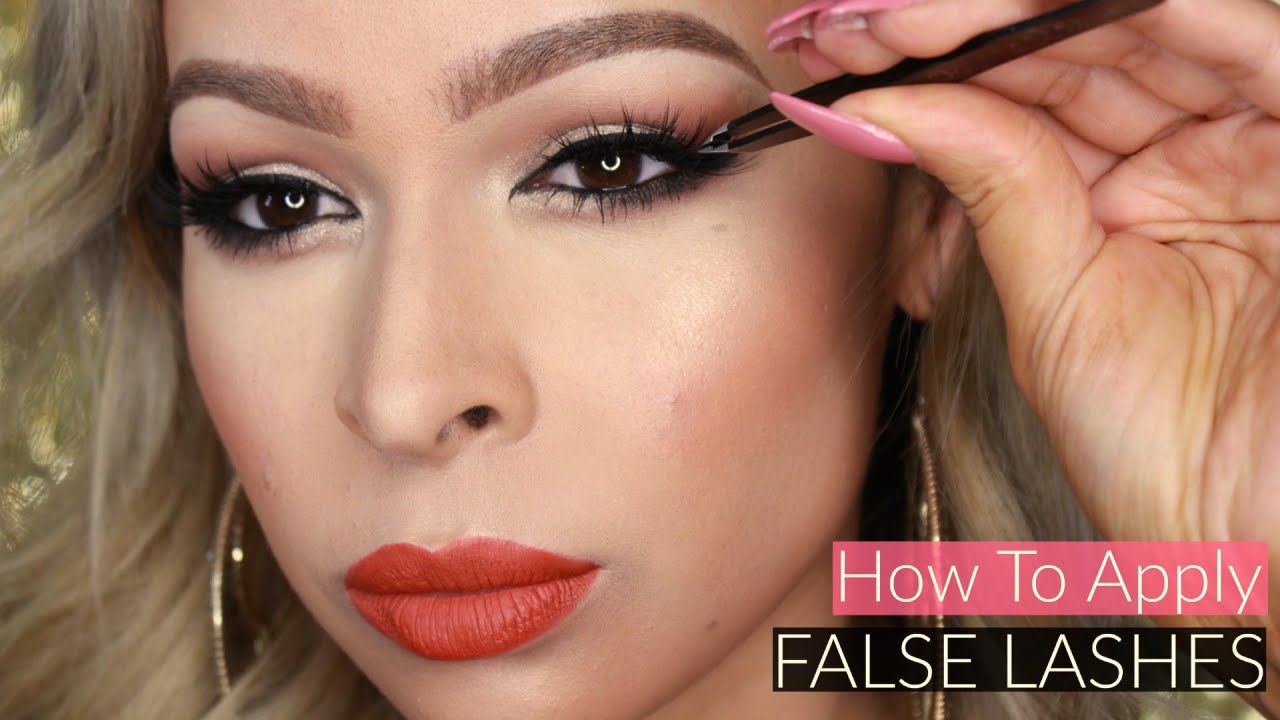 HOW TO: Apply False Lashes + Tips & Tricks | Krystal Allen - YouTube
