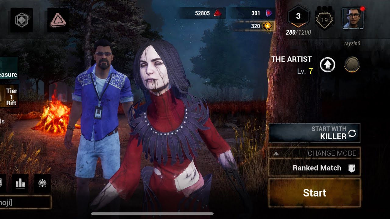 NEW KILLER THE ARTIST GAMEPLAY + NEW MORI-Dead By Daylight Mobile - YouTube