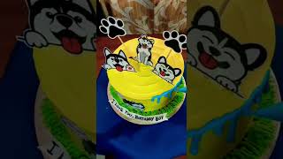 Dog theme cake #husky #bakery #chennai #charlie777 #4paws #instafood #instacake #trending #love