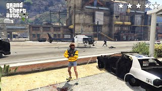 GTA 5 - Trevor's FIVE STAR COP BATTLE AT THE LOST MC MOTEL (GTA V Funny Moments)