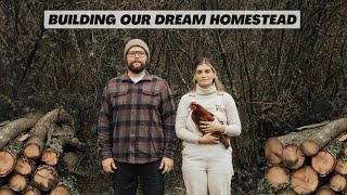 Building a off-grid cabin. Turning abandoned land into a 3 acre homestead