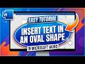How to insert text in oval shape in word || BACK-SPACE