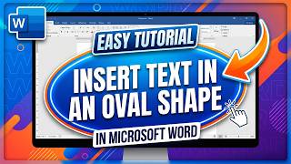 How to insert text in oval shape in word || BACK-SPACE