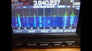 STRANGE NOISE ON RADIO  3.846 MHZ . RADIO INTERFERANCE ON 80 METER BAND  3. 5 TO  4  MHZ .