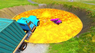 Cars Vs Giant Crater - Beamng.drive