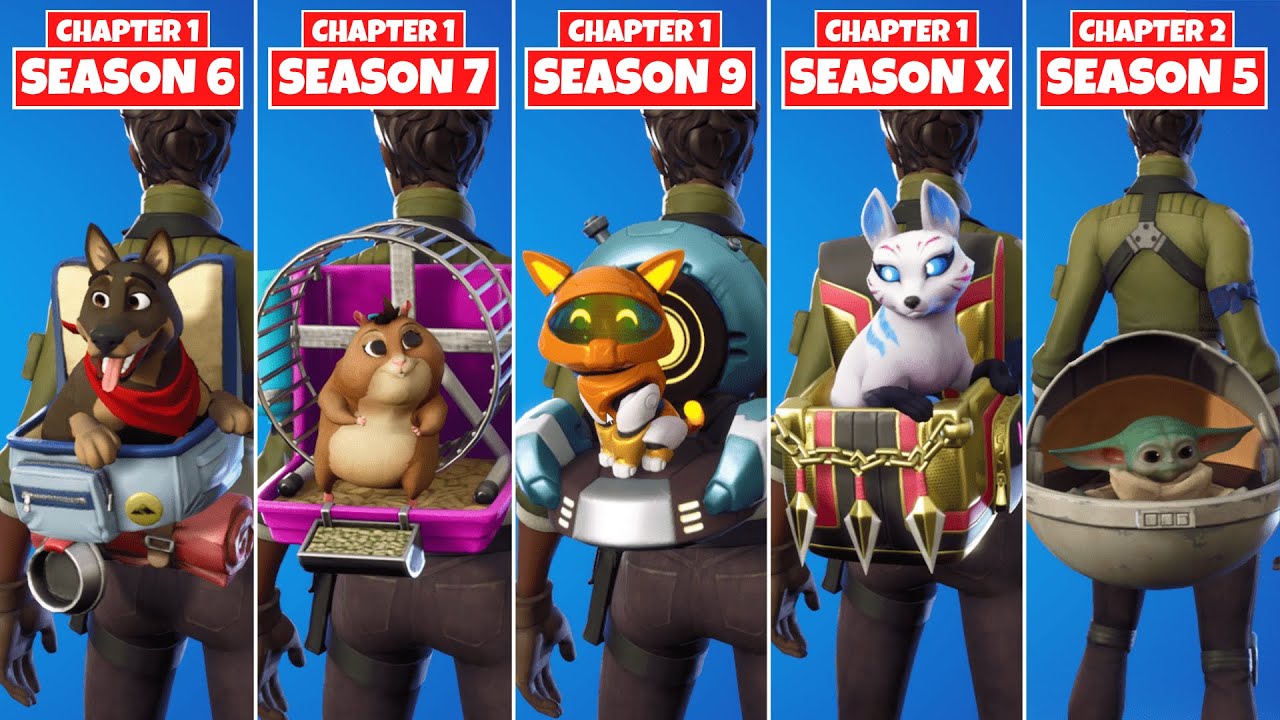 New Pets Fortnite Evolution Of Fortnite Pets Chapter 1 Season 1 Chapter 2 Season 5 Youtube