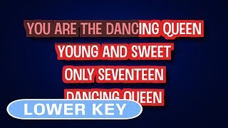 Video thumbnail of "ABBA - Dancing Queen | Karaoke Lower Key"