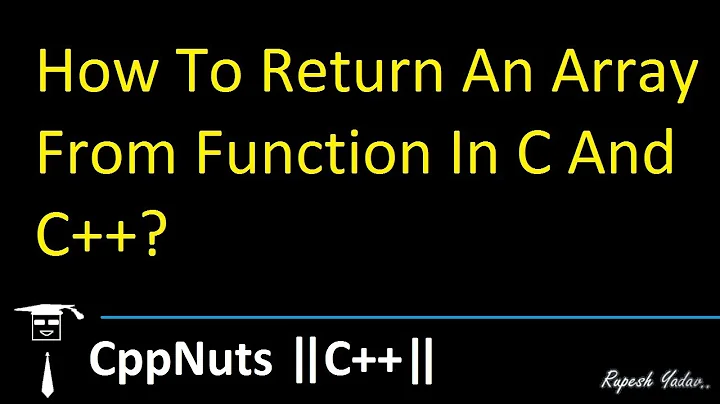 How To Return An Array From Function In C And C++?