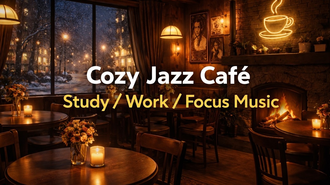 Cozy Jazz Café ☕ Study / Work / Focus Music