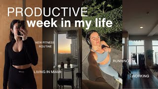 PRODUCTIVE WORK WEEK IN MY LIFE 💻 how to be productive, starting my run routine, work life balance