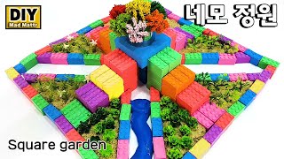 Diy - Square Garden With Small River And Sand Rabbitsatisfying Videos Jf Eries