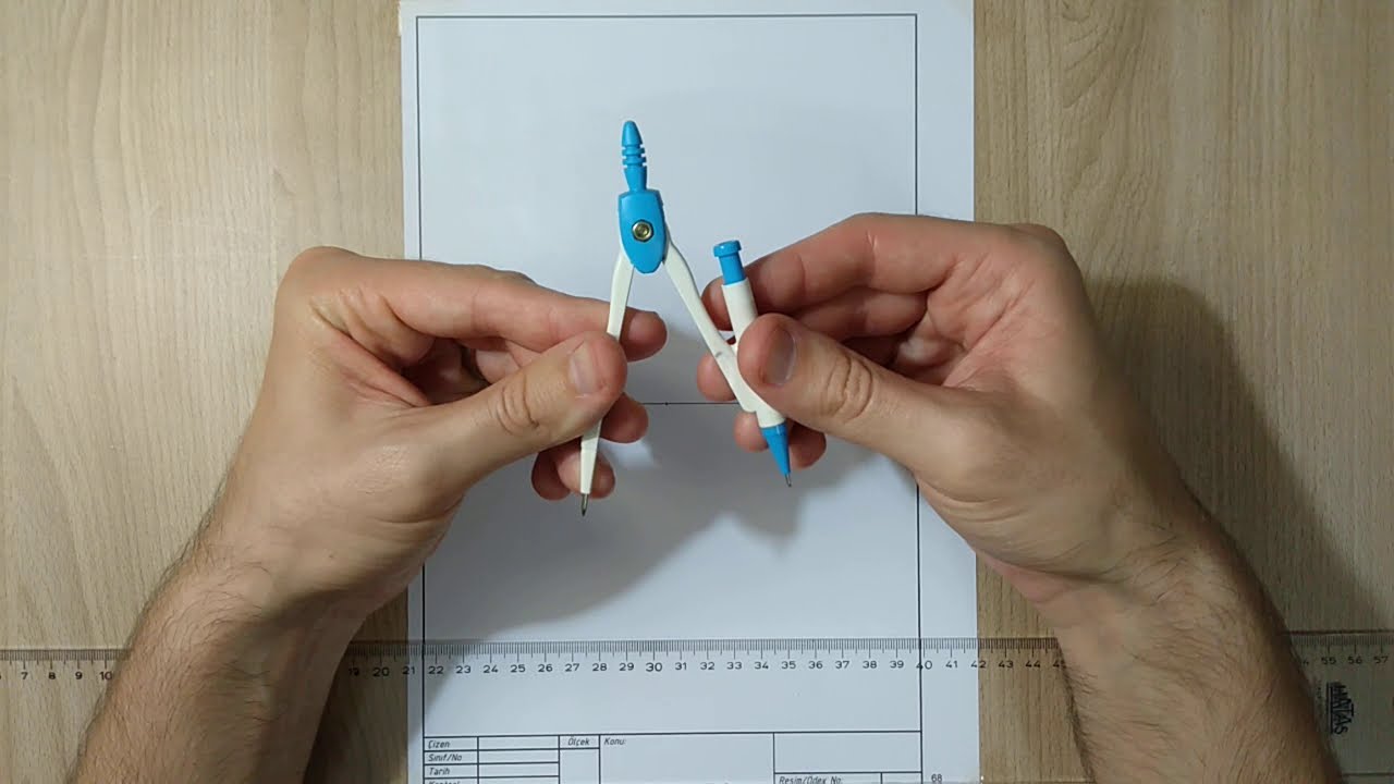 Teknik Resim 11. DERS - Doğru Parçasının Üzerindeki Bir Noktadan Dikme Çıkma