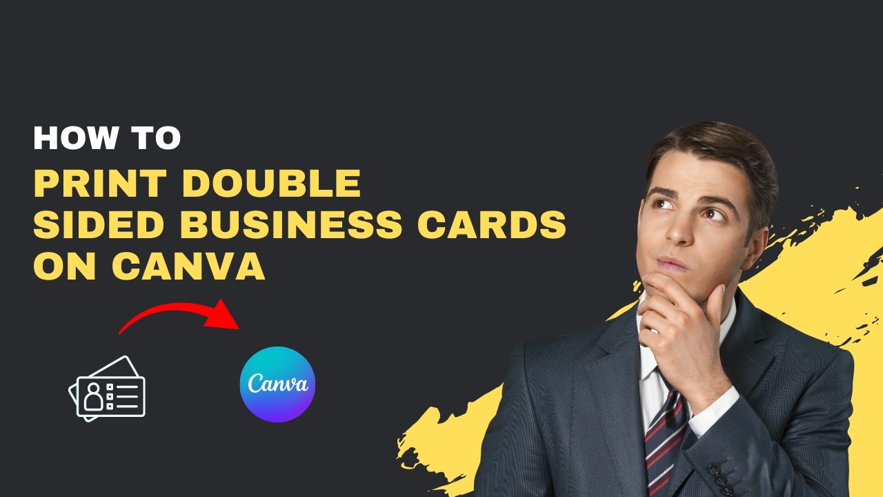 how to print double sided business cards on canva - YouTube