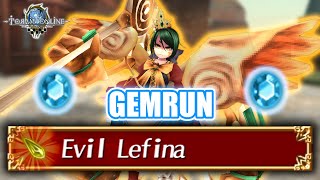 Evil Lefina Gemrun with SRD &amp; Glory Gem - Toram Online
