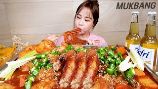 SUB) DAECHANG 🔥 BRASIED SPICY CHICKEN SOUP REAL SOUND ASMR MUKBANG SUHYANG