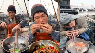 Chinese people eating - Street food - &quot;Sailors catch seafood and process it into special dishes&quot; #50