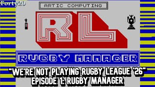 Rugby Manager on the ZX Spectrum - 