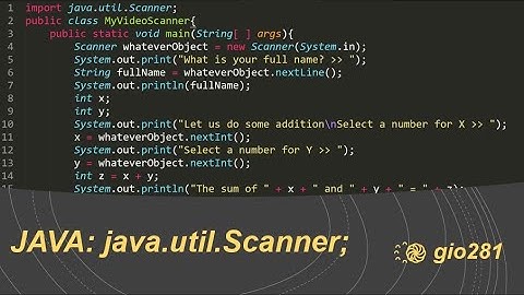 JAVA: Using Scanner (java.util.Scanner)