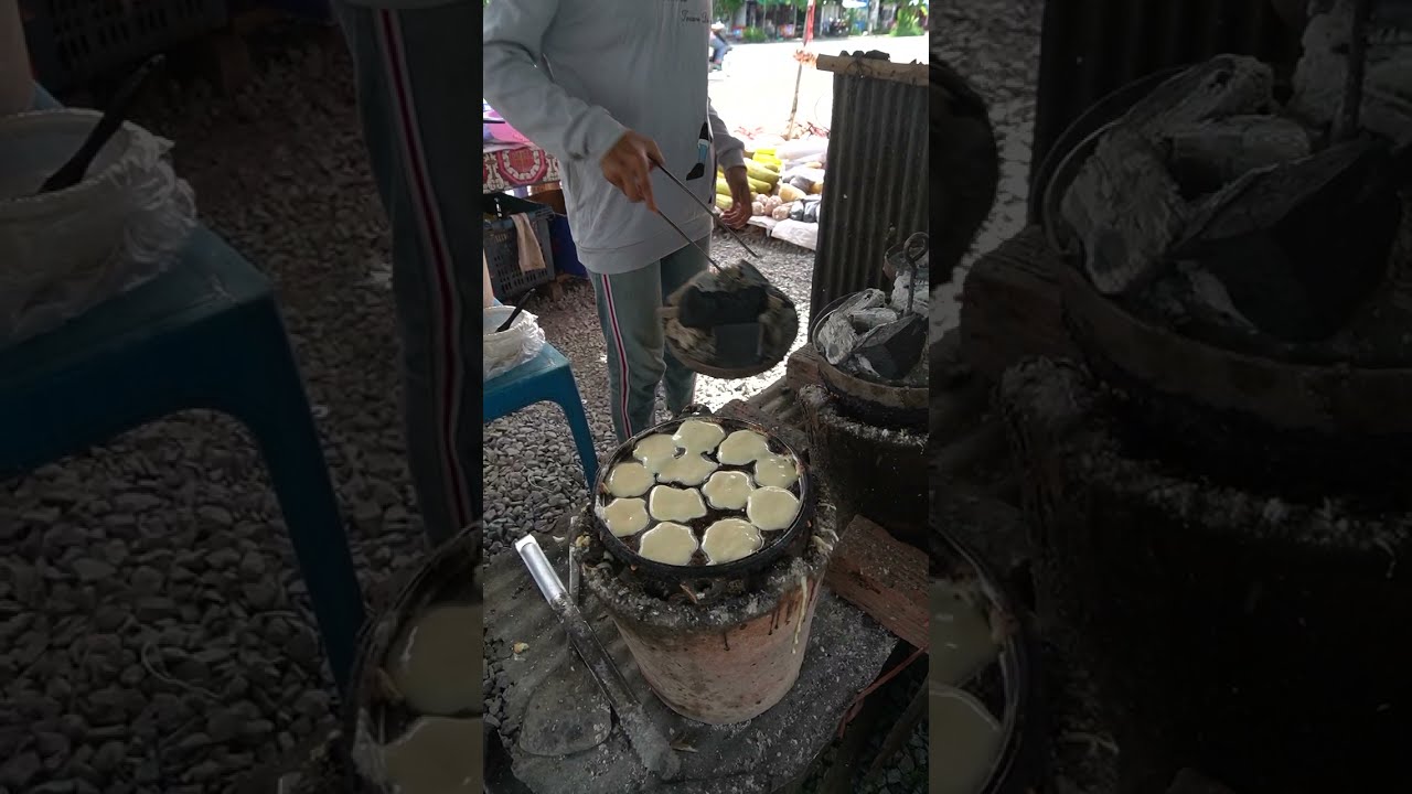Cooking KH cookies Nom Kruok cake at street - Street Food
