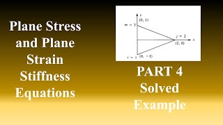 Triangular Element Stiffness Matrix Solved Example | Finite Element Analysis