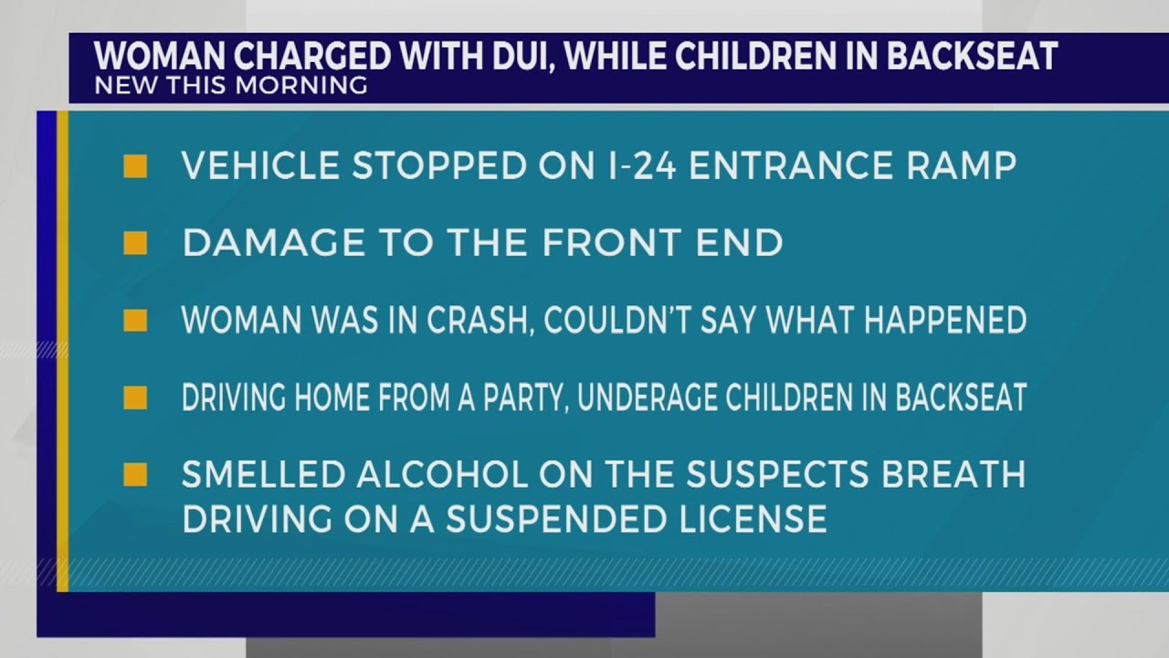 Mother charged with DUI after crashing with kids in car - YouTube