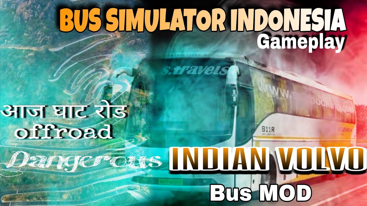 INDIAN VOLVO BUS DRIVING Ghat road & offroading | BUSSID gameplay | 