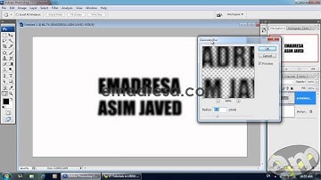 Text Effect in Photoshop Urdu Tutorial by Emadresa