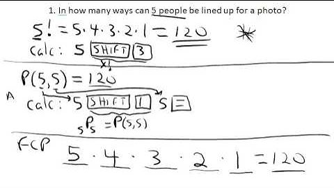 Practice Exercises 01: Basic FCP and Factorials