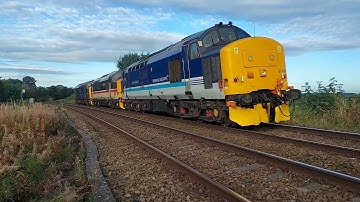 Colourful triple 37 thrash! 37425, 37419 & 37422 Great Corby 27/09/2022.