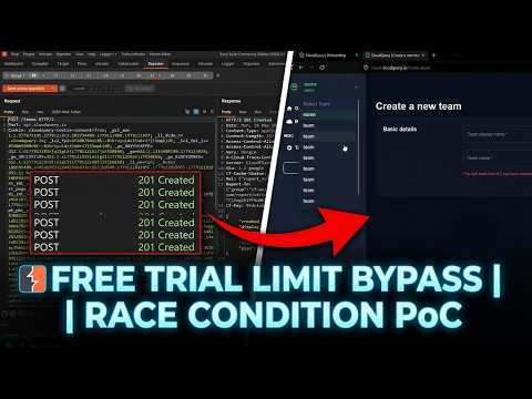 Free Plan Team Limit Bypass | Race Condition PoC