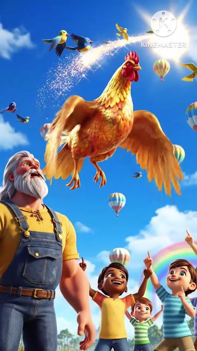 farmer and his hen 🐓 #cartoon #animation #funny #story #comedy #aianimation #aishorts