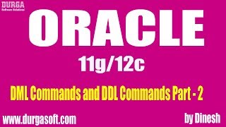 Oracle DML Commands and DDL Commands 2