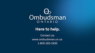 Ombudsman Ontario - Helping you for over 50 years!