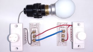 ceiling fan 2 switch 2 regulator controls connection | two way switch connection