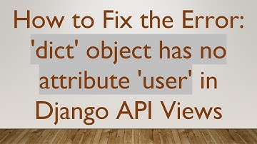How to Fix the Error: 