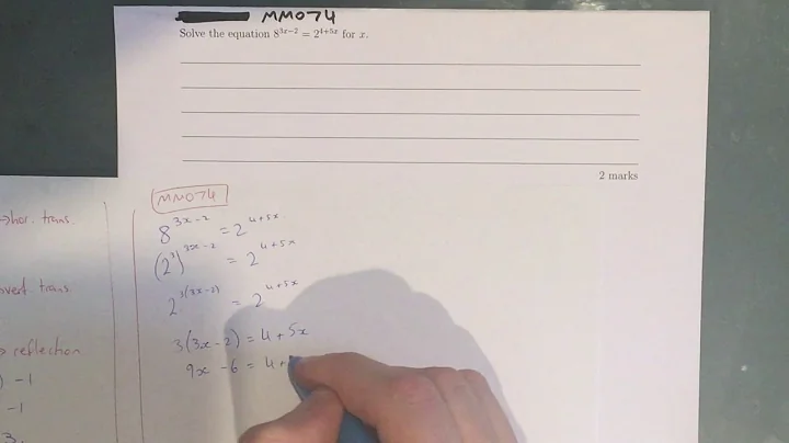 MM074 Maths Methods Fortify Study Guide - "How to solve an exponential equation"