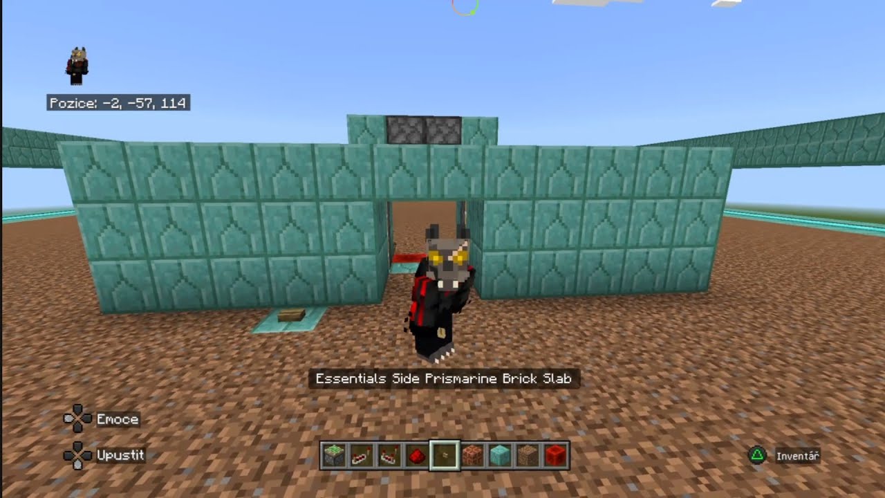 Minecraft redstoun stavby ďábla píst dveře 2x2  