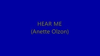 Anette Olzon - Hear Me (Music and lyrics)