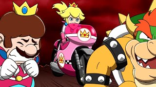 Super Princess Peach VS Bowser Animation - GAME SHENANIGANS 👸💪🧌