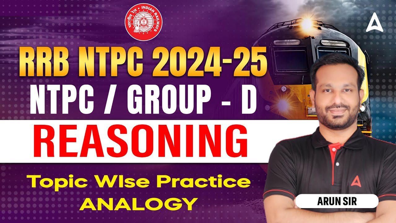 RRB Group D, NTPC Reasoning Classes 2025 in Tamil | Analogy Reasoning Questions | by Arun Sir
