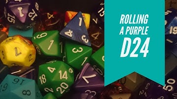 Rolling a purple D24 ASMR