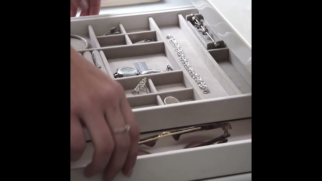 Stackers Medium Jewellery Slider White