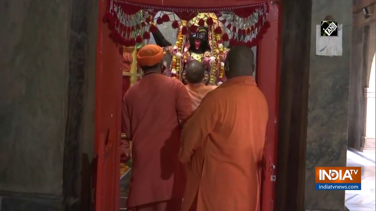 CM Yogi Adityanath offers prayers at Devipatan Temple in UP`s Balrampur